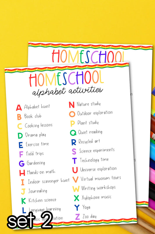 Homeschool Alphabet Activities
