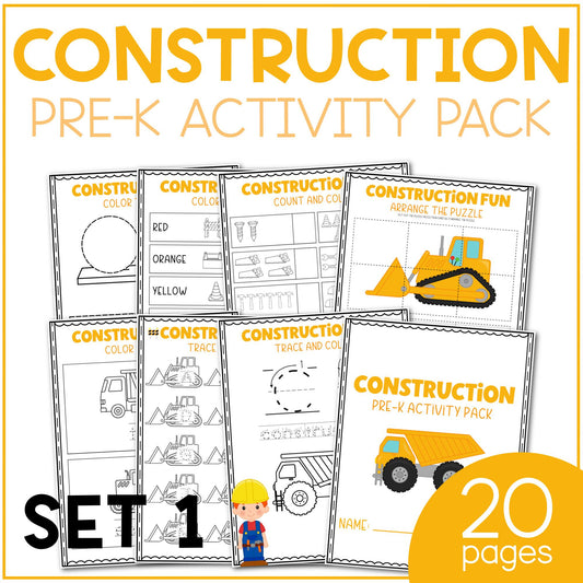 Construction PreK Activity Pack