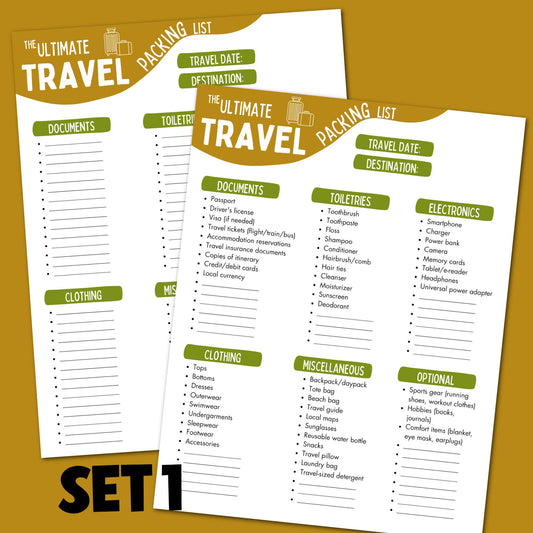 Travel Packing List