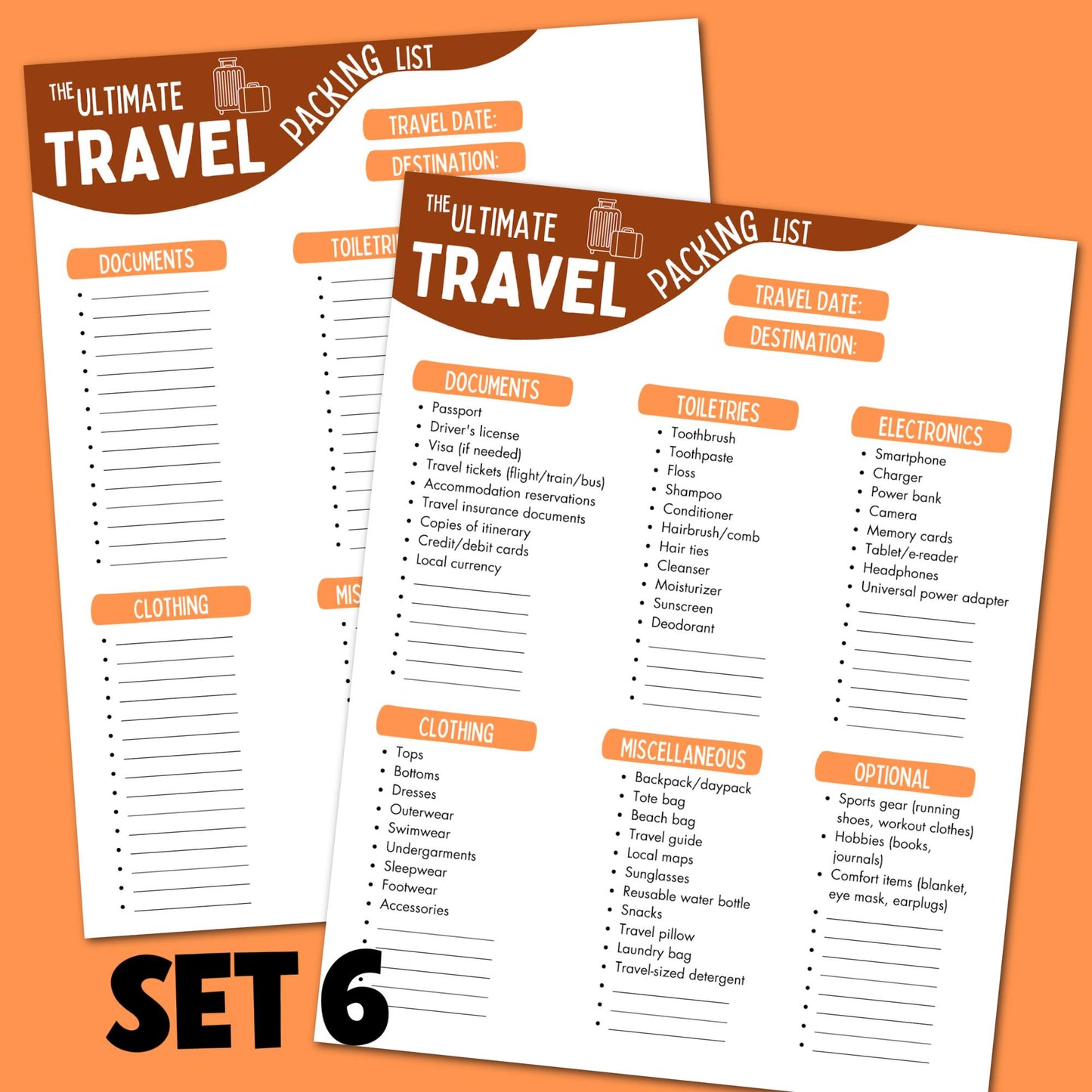 Travel Packing List