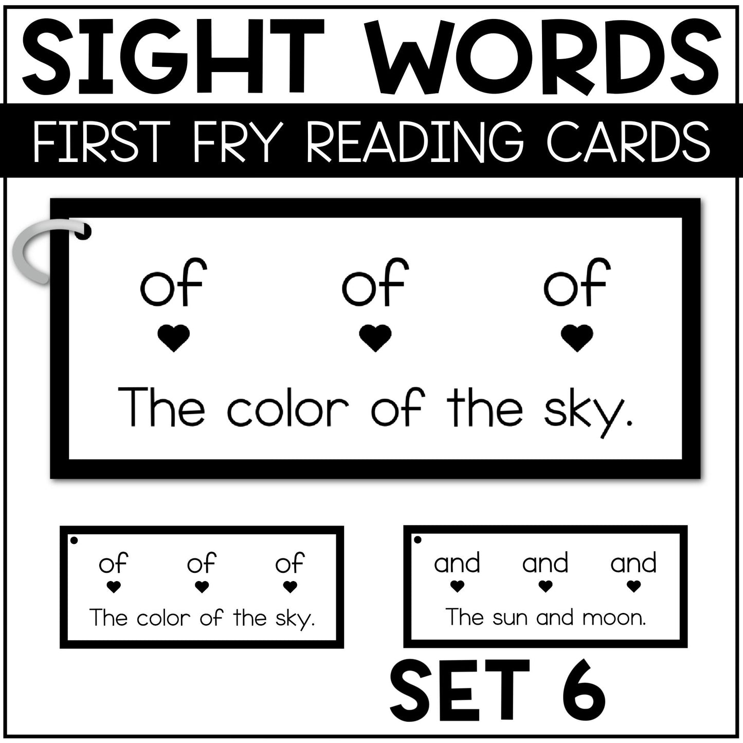 First 100 Fry Sight Words Reading Cards