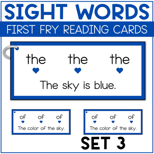 First 100 Fry Sight Words Reading Cards