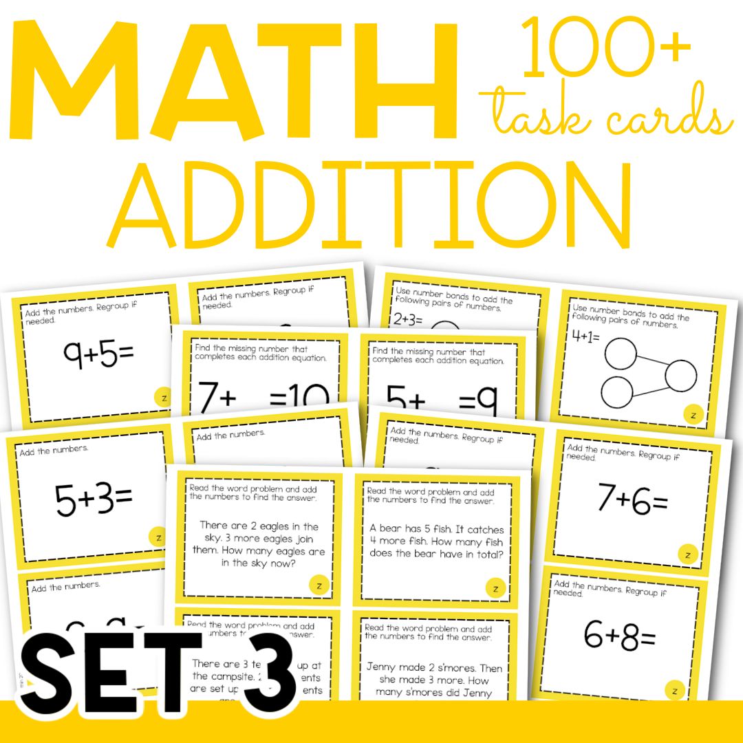 Math First Grade Addition Mini Bundle