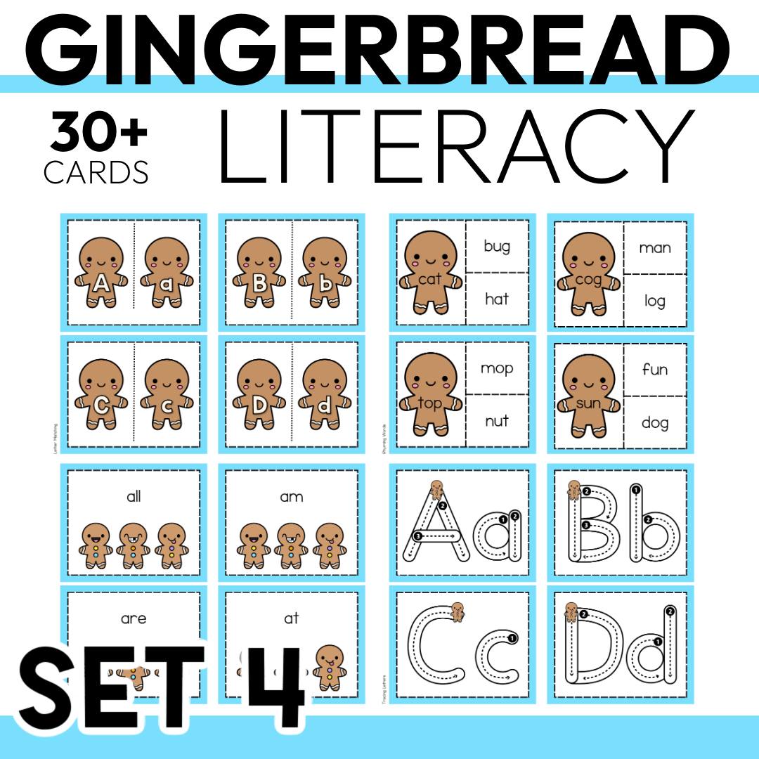 Gingerbread Literacy Task Cards