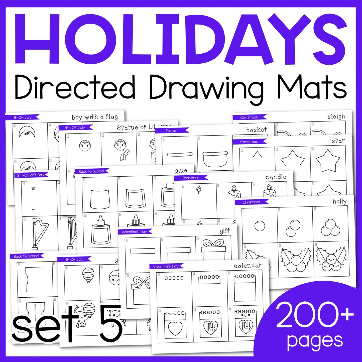 Directed Drawing Holiday Mats