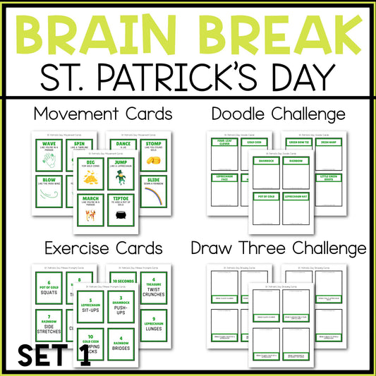 St. Patrick's Day Brain Break Cards