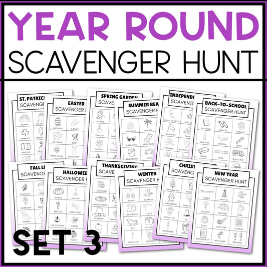 Year Long Scavenger Hunt