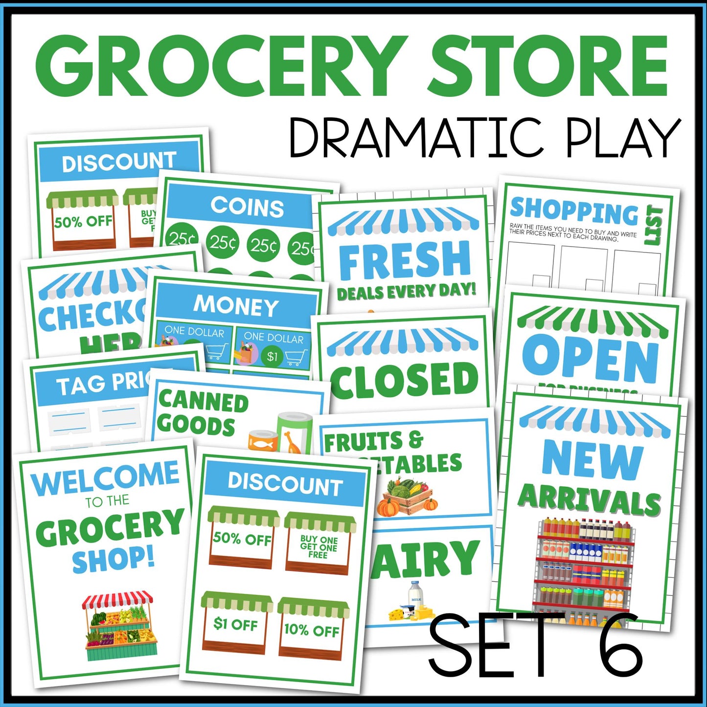 Grocery Store Dramatic Play Printable