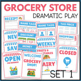 Grocery Store Dramatic Play Printable