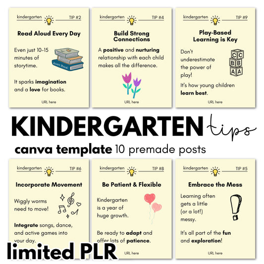 Kindergarten Tips Canva Template