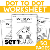 WORKSHEET dot to dot - 50 PAGES