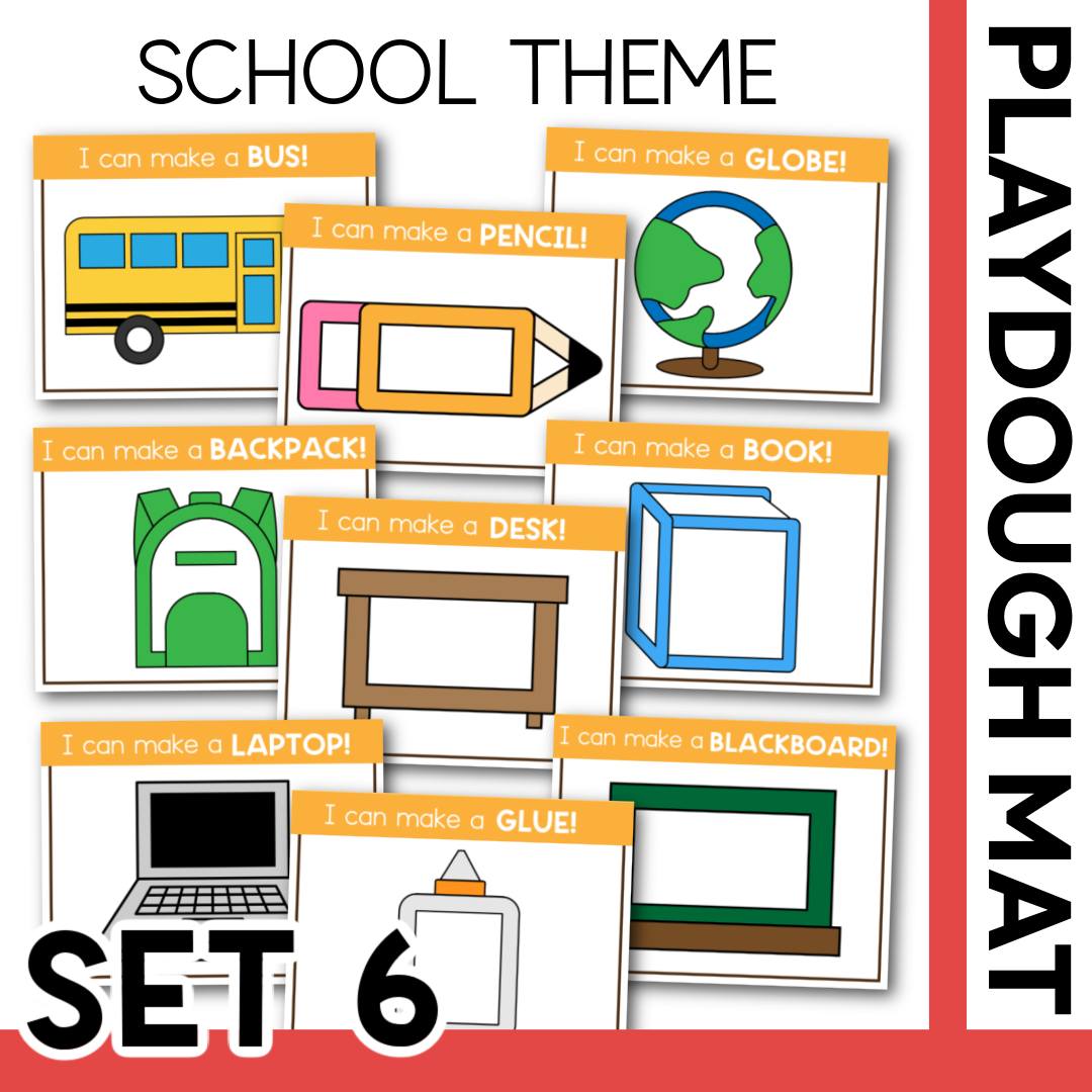 SCHOOL THEME PLAYDOUGH MAT