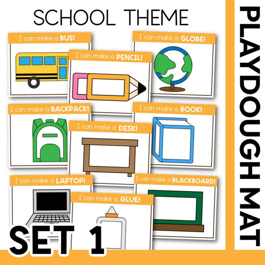 SCHOOL THEME PLAYDOUGH MAT
