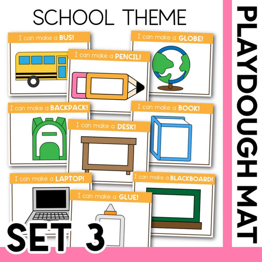 SCHOOL THEME PLAYDOUGH MAT