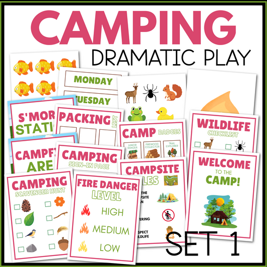 Camping Dramatic Play Printable