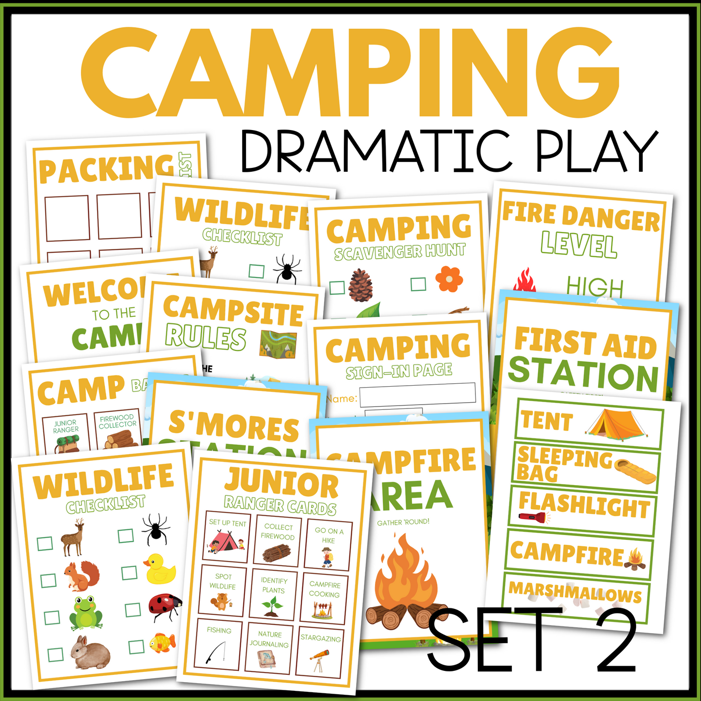 Camping Dramatic Play Printable