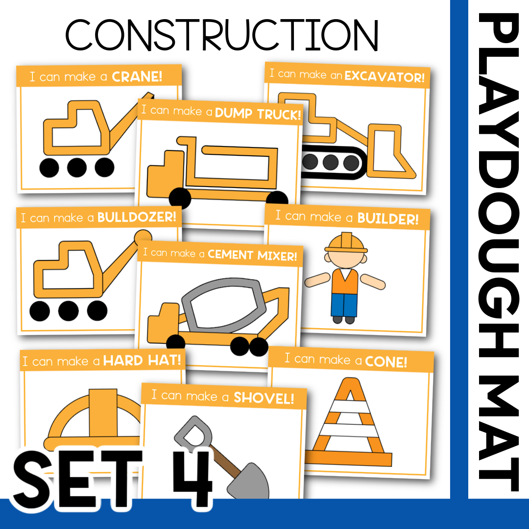 CONSTRUCTION PLAYDOUGH MAT