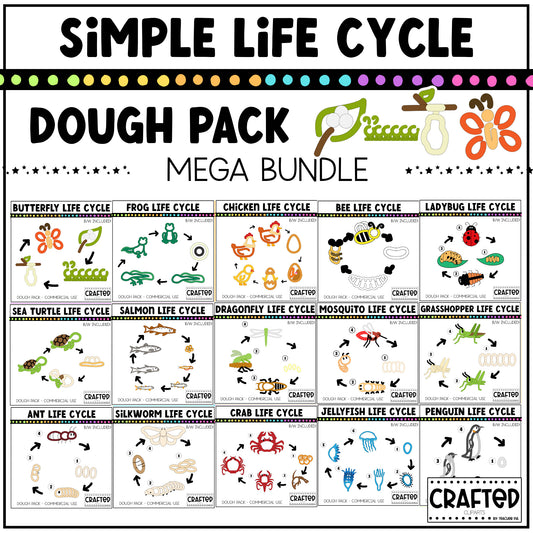 Simple Life Cycle Clipart Playdough Pack Science MEGA Bundle