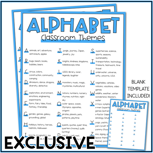 Exclusive Alphabet Classroom Themes