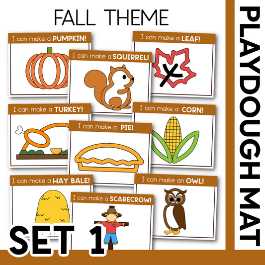 FALL THEME PLAYDOUGH MAT