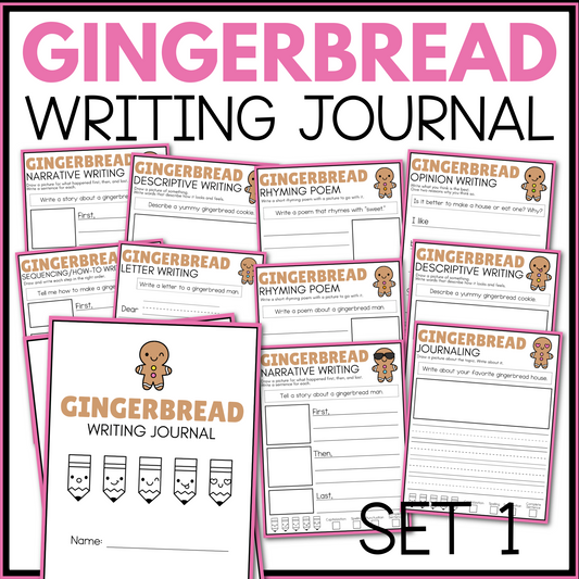 GINGERBREAD THEME WRITING JOURNAL - will send via email