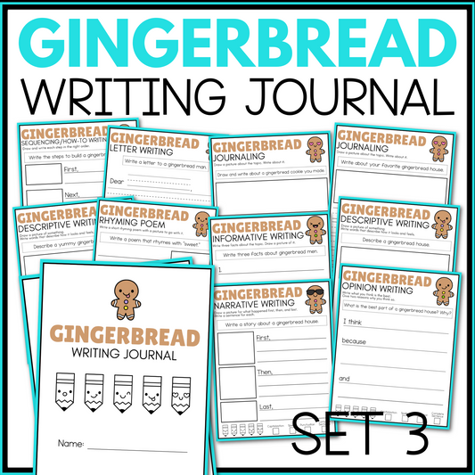 GINGERBREAD THEME WRITING JOURNAL - will send via email