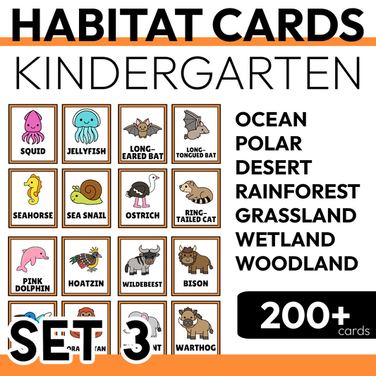 Animal Flashcards - Habitat Commercial Use