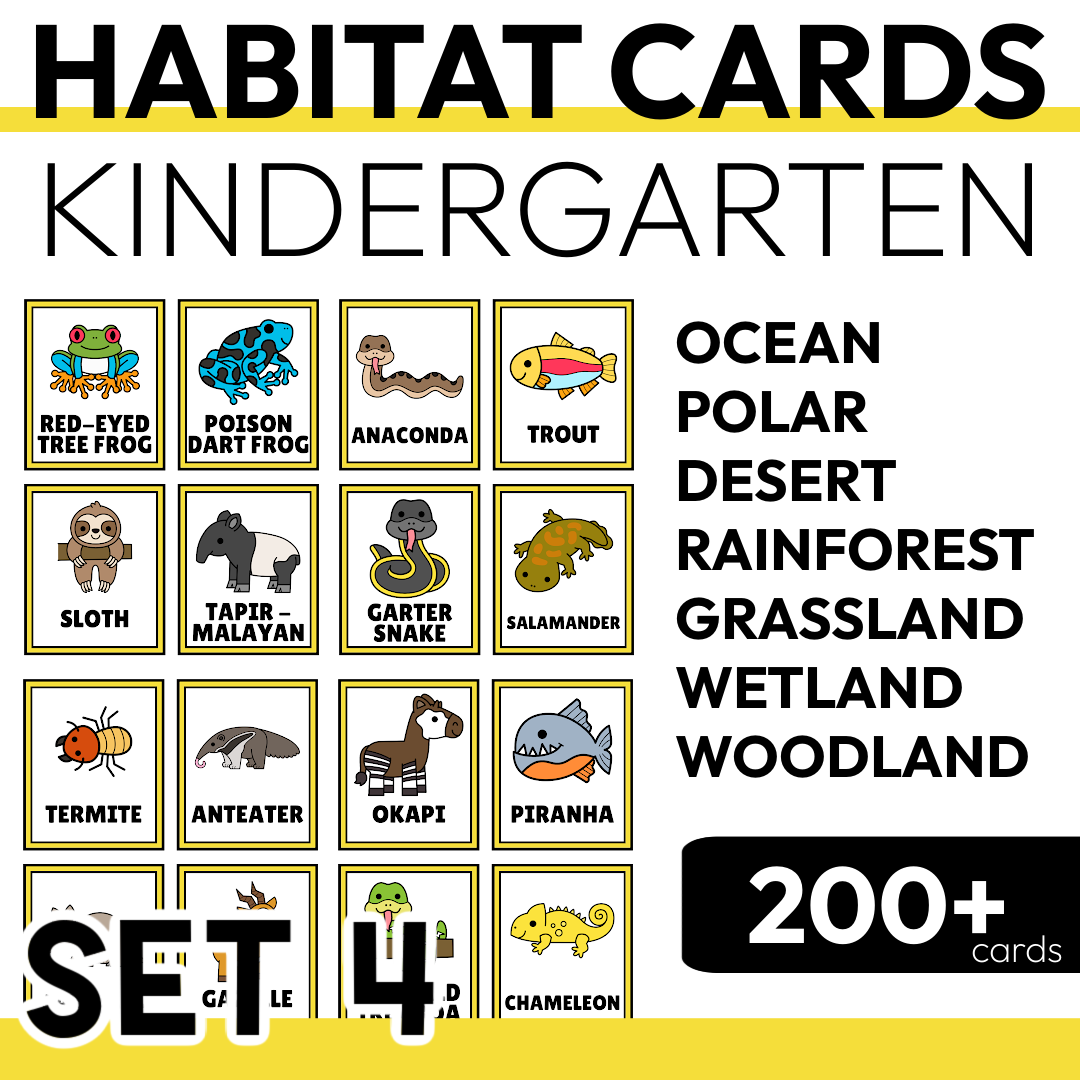 Animal Flashcards - Habitat Commercial Use