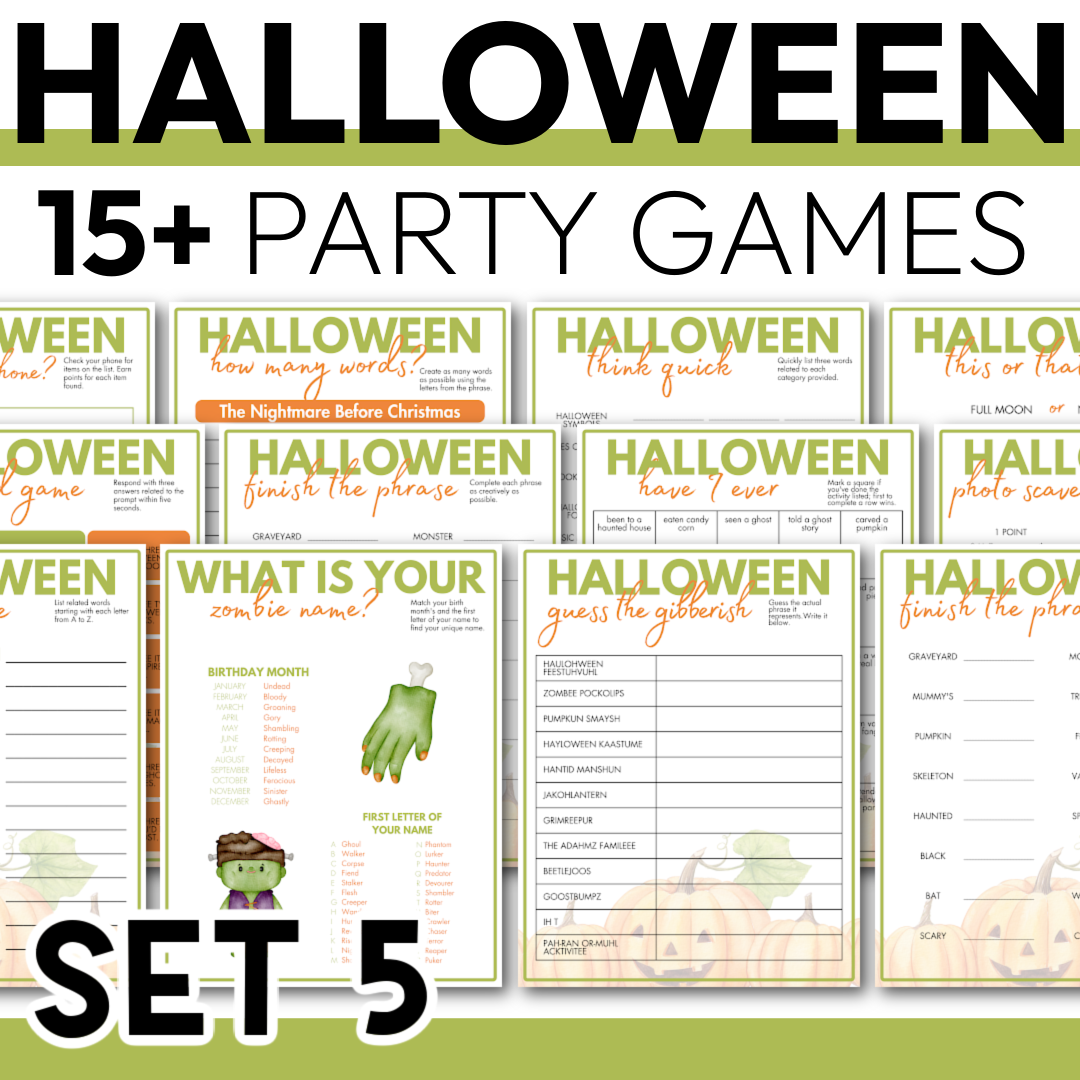 Halloween Party Games Big Bundle