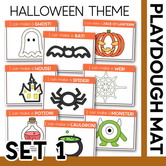 HALLOWEEN THEME PLAYDOUGH MAT - will send via email
