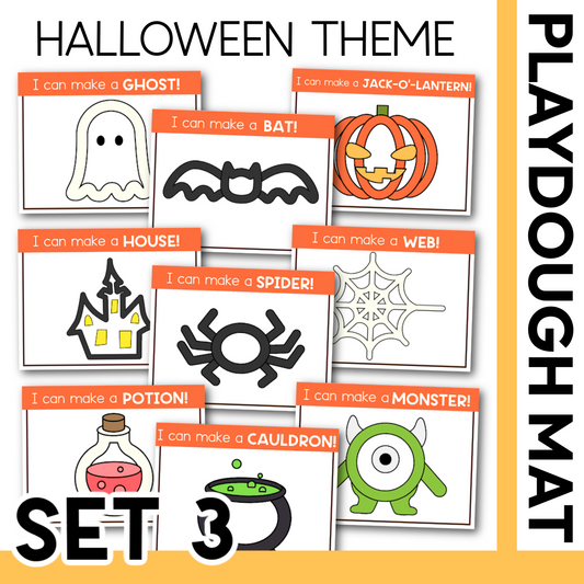 HALLOWEEN THEME PLAYDOUGH MAT - will send via email
