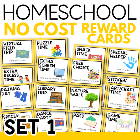 Homeschool Free Rewards Cards Commercial Use