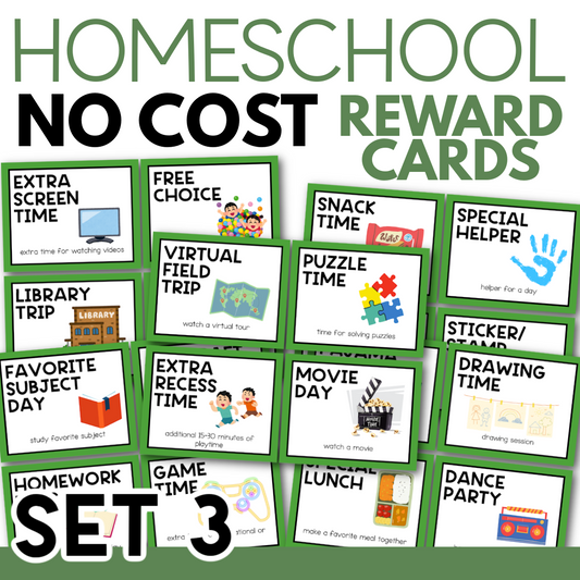 Homeschool Free Rewards Cards Commercial Use