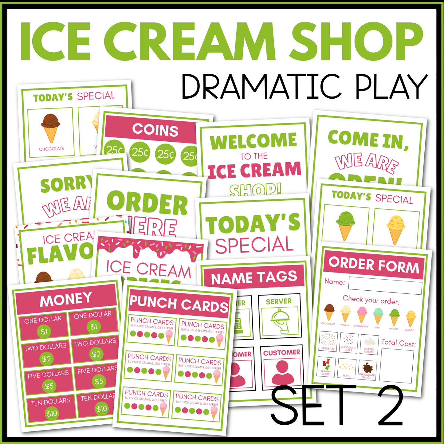 Ice Cream Shop Dramatic Play