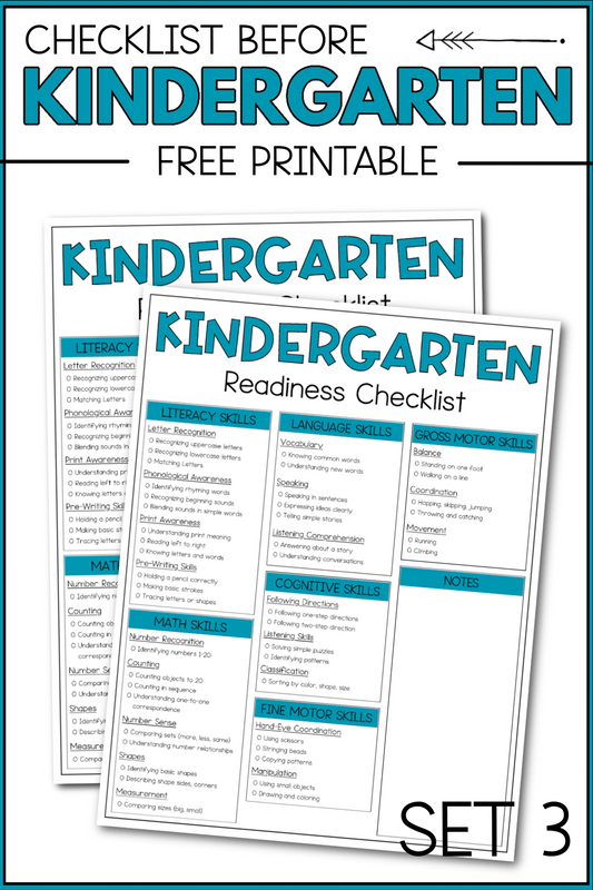 Kindergarten Readiness Checklist