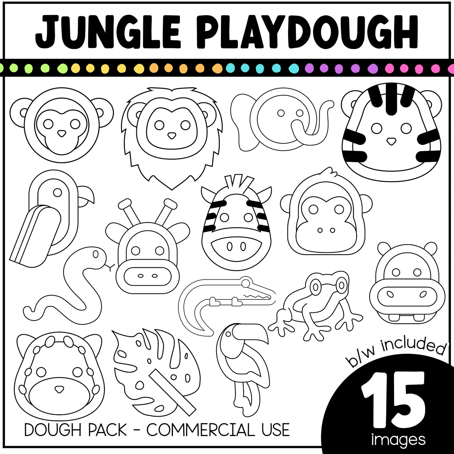 Jungle Dough Clipart Pack
