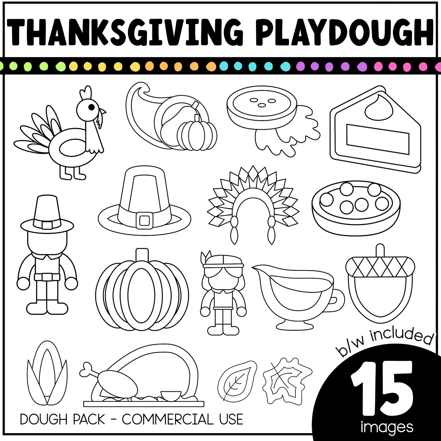 Thanksgiving Dough Clipart Pack