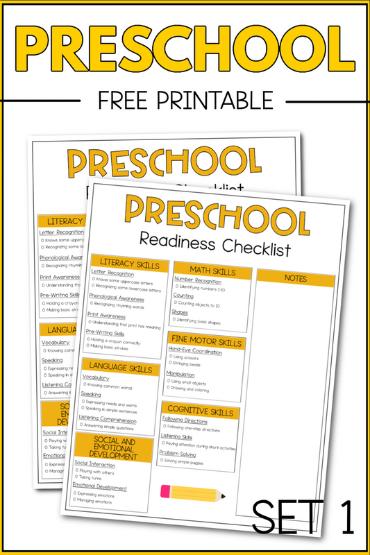 Preschool Readiness Checklist