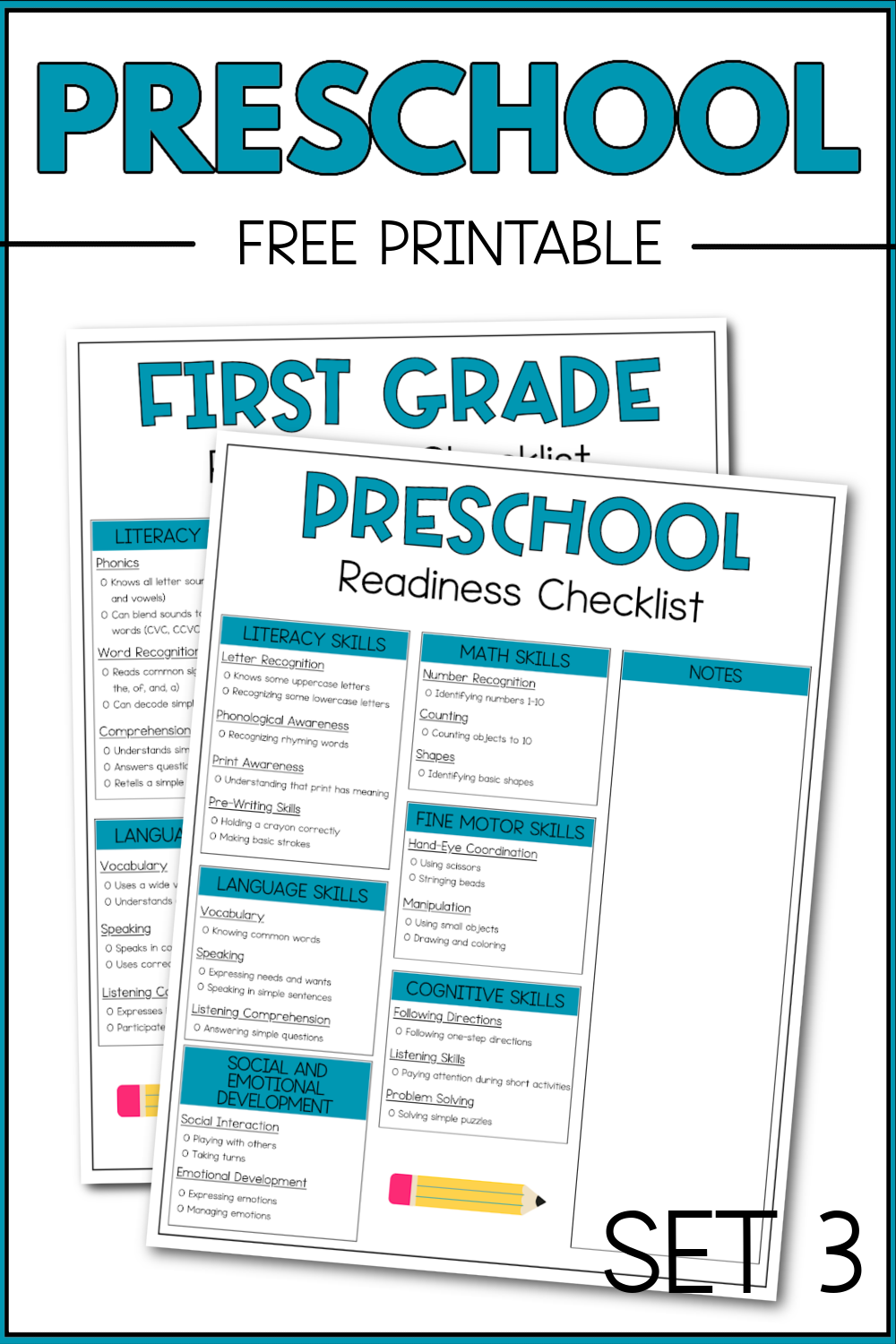 Preschool Readiness Checklist