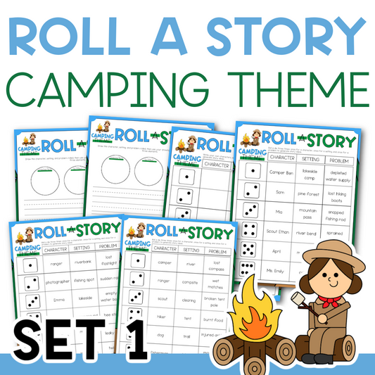 Roll a Story Camp Theme Printable Commercial Use