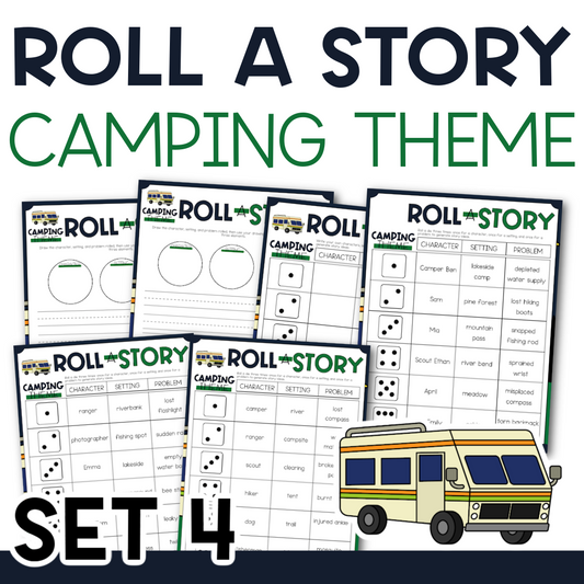 Roll a Story Camp Theme Printable Commercial Use