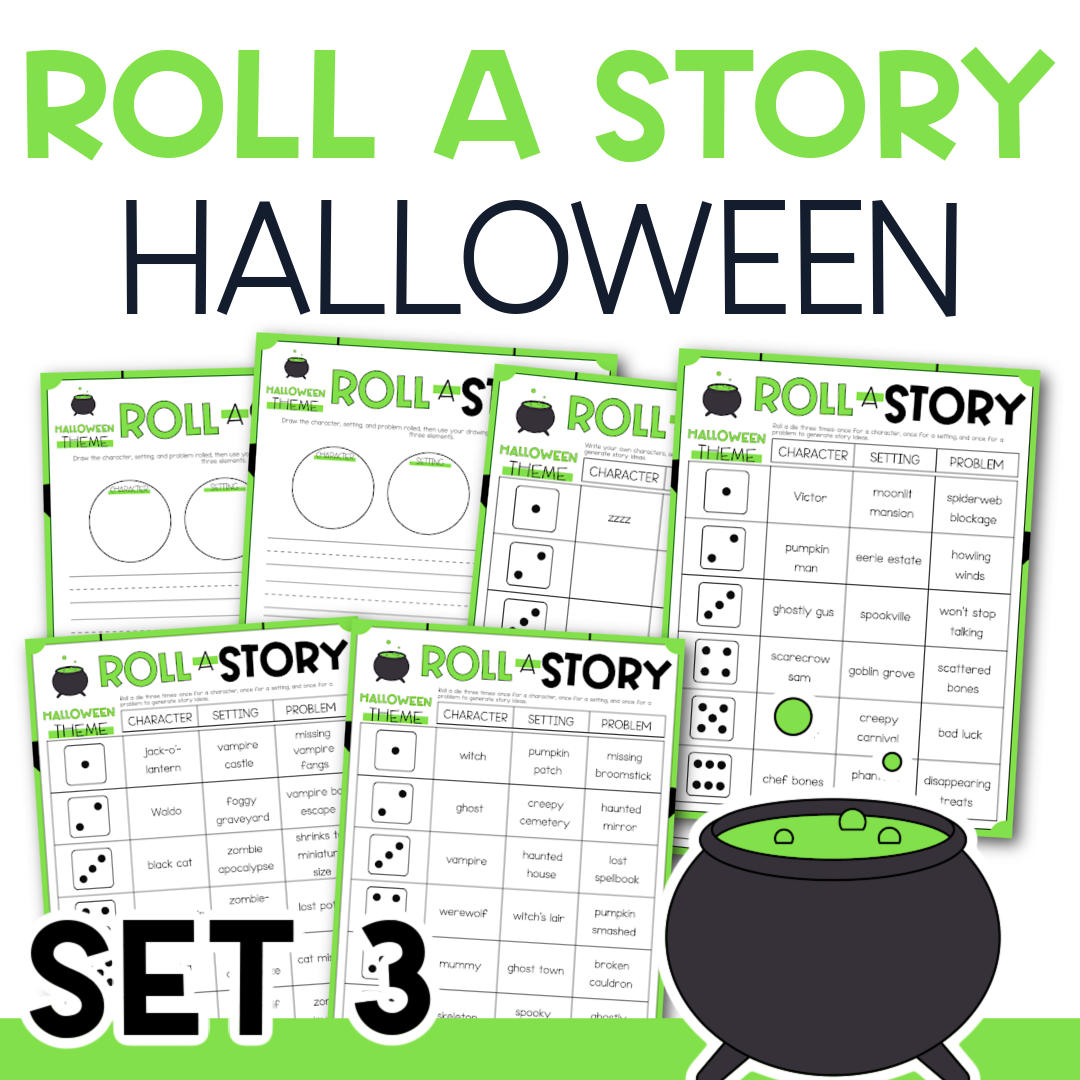Roll a Story Halloween Printable Commercial Use