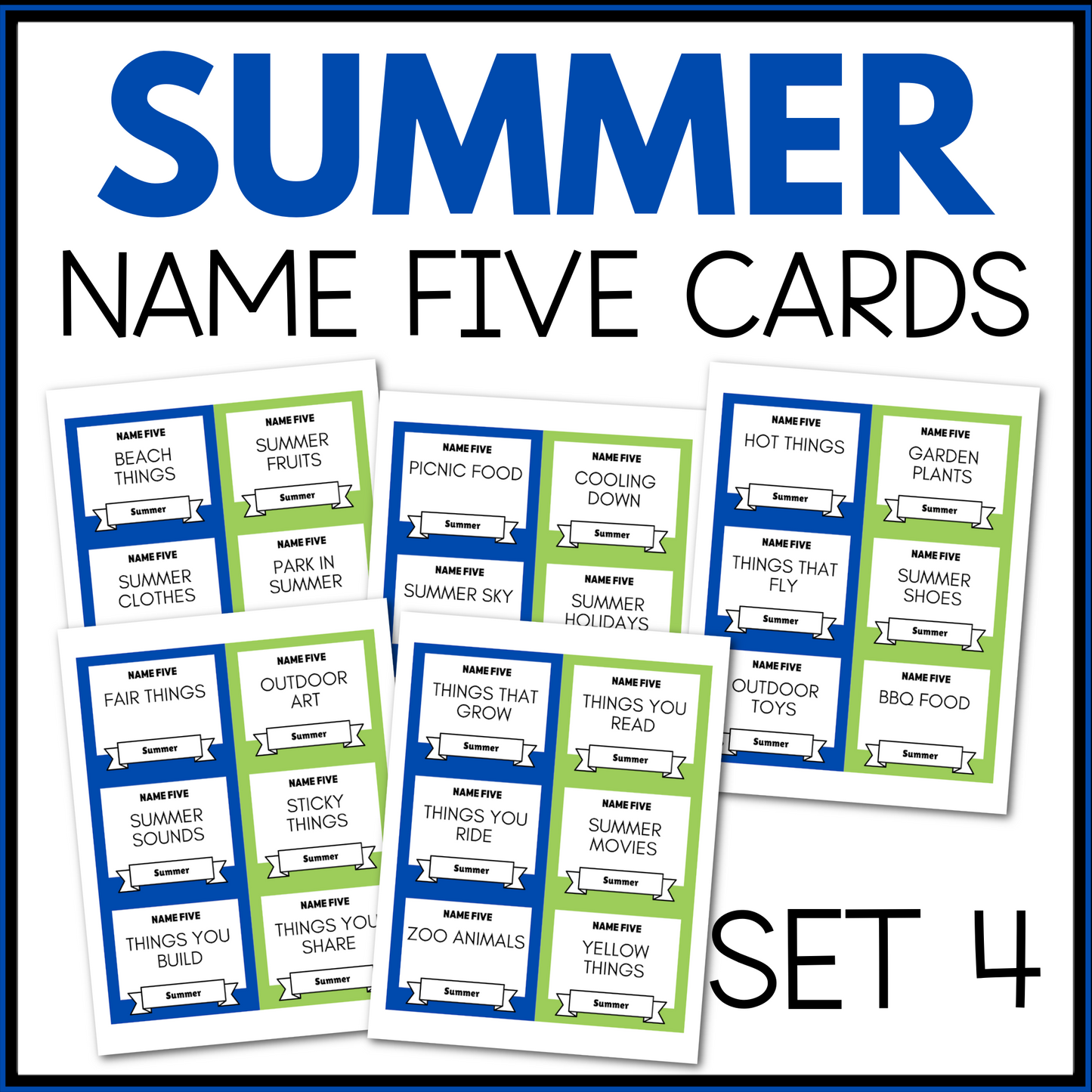Summer Name Five Cards