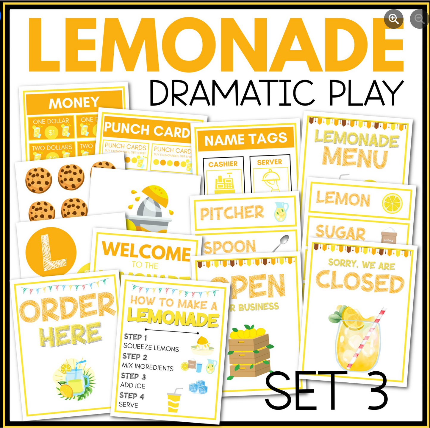 Lemonade Shop Dramatic Play