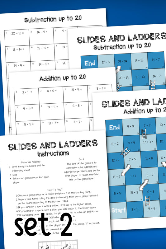 Slides and Ladders Addition and Subtraction up to 20