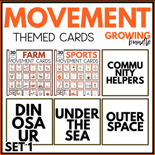 Themed Movement Cards Growing Bundle