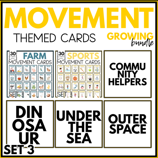 Themed Movement Cards Growing Bundle