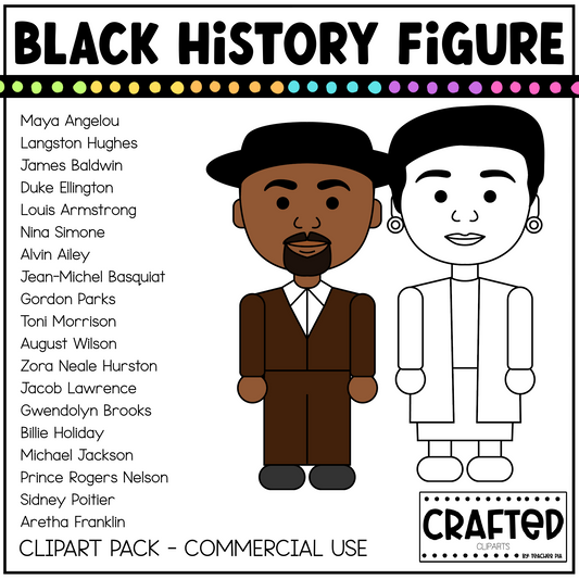Black History Figures Arts and Culture Clipart Pack Black History Month