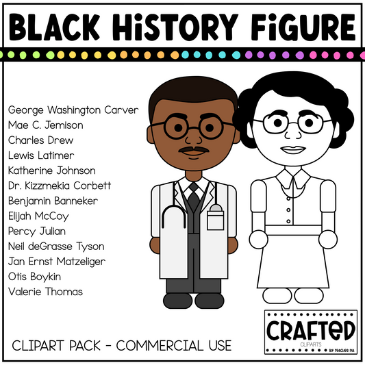 Black History Figures Science And Innovation Clipart Pack Black History Month