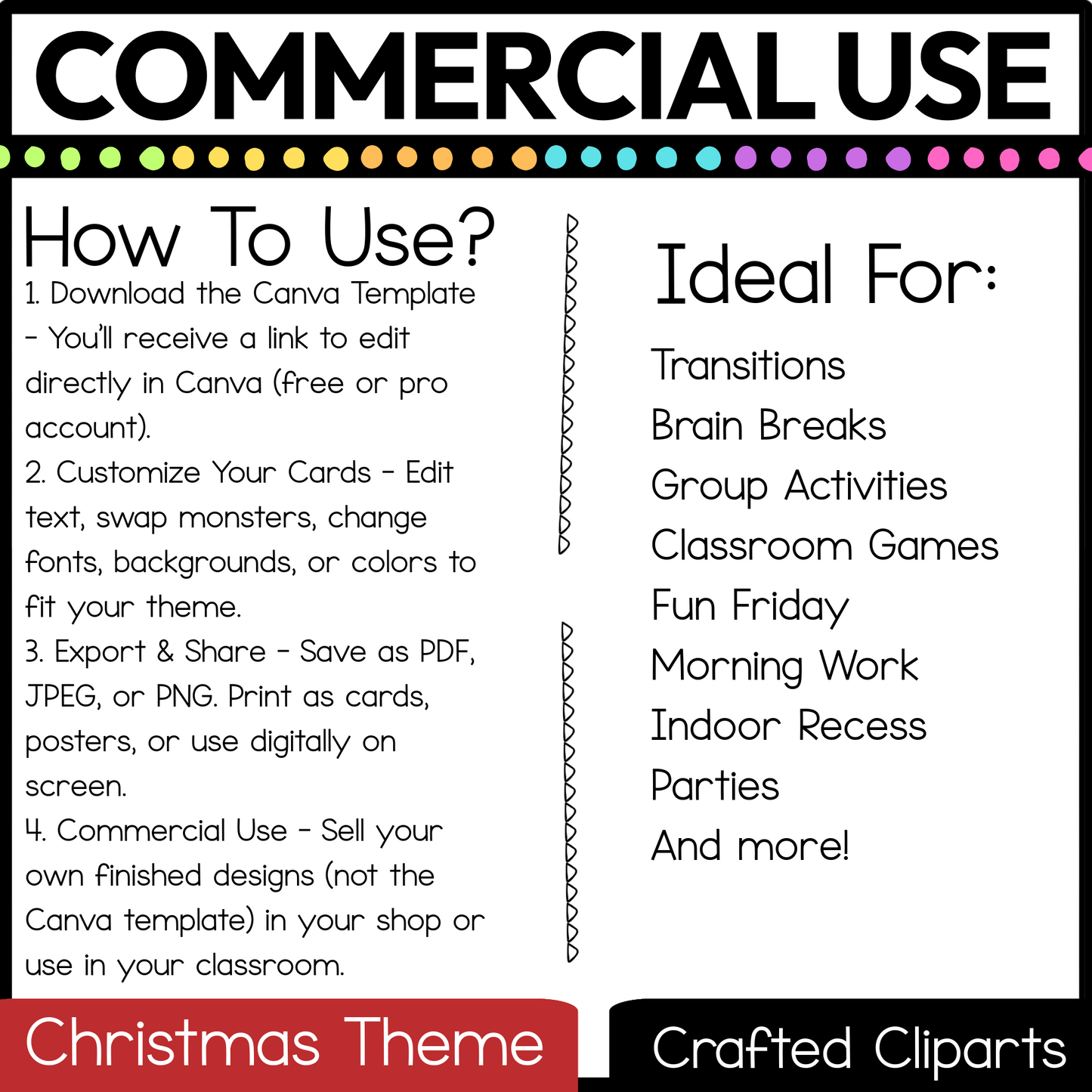 Editable Christmas Santa Says Virtual Brain Break Game Canva Template Slides
